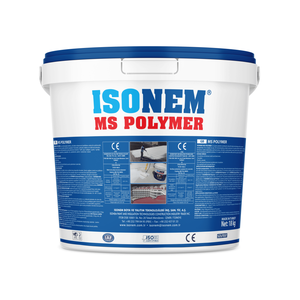 Isonem MS Polymer 18 Kg %300 Elastik Su Yalıtım Malzemesi